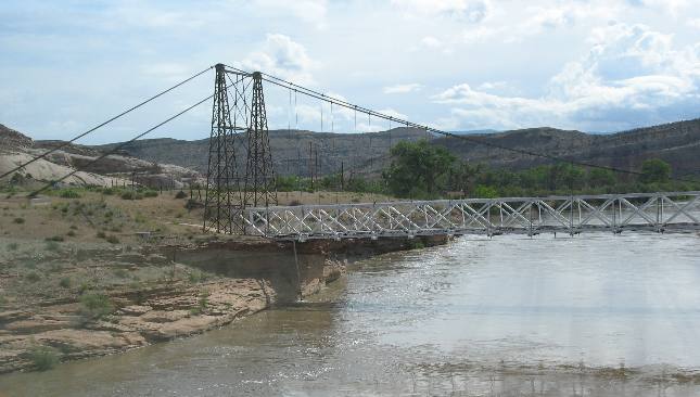 Historic Dewey Bridge over the Colorado River