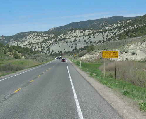 Steep grade on US-6 east of Provo, Utah