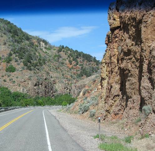 Rock formations have changed along US-6 east of Provo, Utah