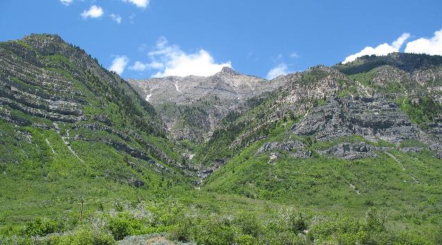 Anticline along rift in East Provo Canyon