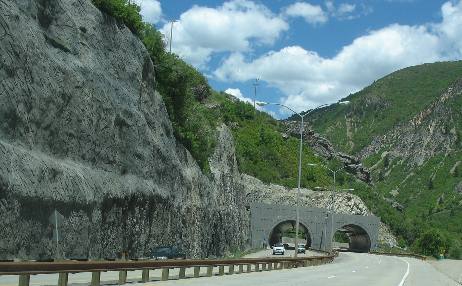 Tunnel on US-189 deep in East Provo Canyon