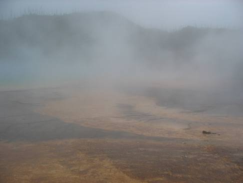Thermopiles surrounding Hot Spring in Yellowstone National Park