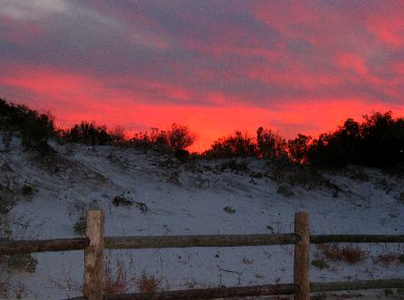 Blazing sunset in St Andrews State Park