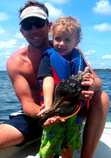 Jeff & Bennett Hendrix St Joe Bay horse conch