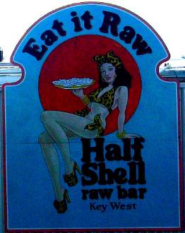 Half Shell raw bar in Old Town Key West is one of the eccentric dining experiences available
