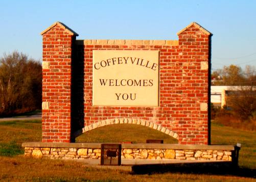 Coffeyville, Kansas Welcome Sign