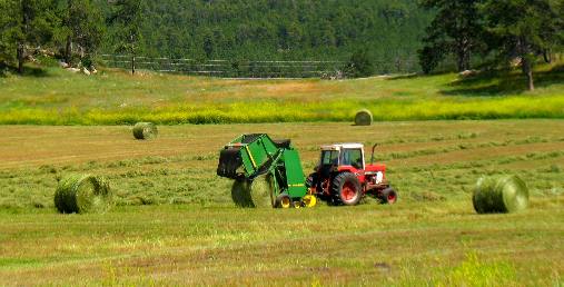 Hay operation north of Hot Springs South Dakota