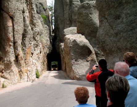 Tour Bus in Needles Tunnel