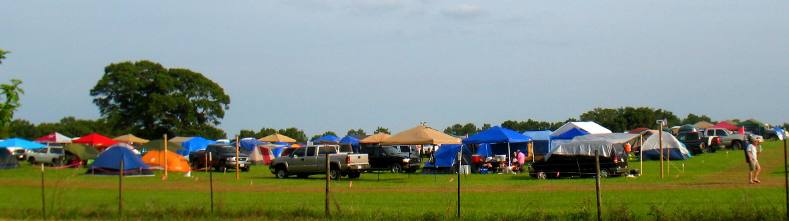 Tent Camping area at Bama Jam 2010