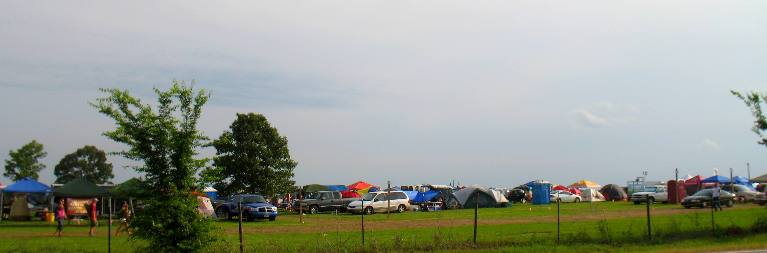 Tenting area at Bama Jam 2010