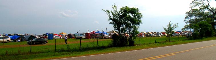A sea of tents at Bama Jam 2010