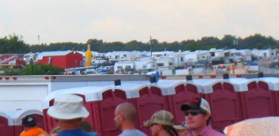 RV camping area as seen from inside the Bama Jam event