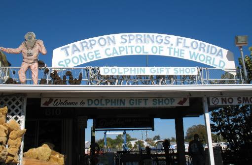 Sign at Sponge Docks Tarpon Springs