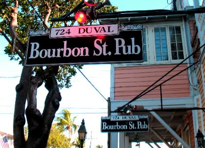 Bourbon St. Pub on Duval Street in Key West