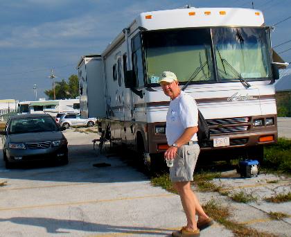 Mike Hendrix at Trombo Point dry camping area