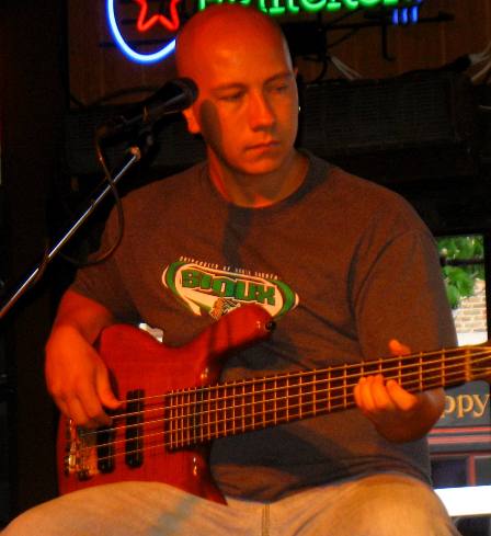 Shane Chilton on the base guitar