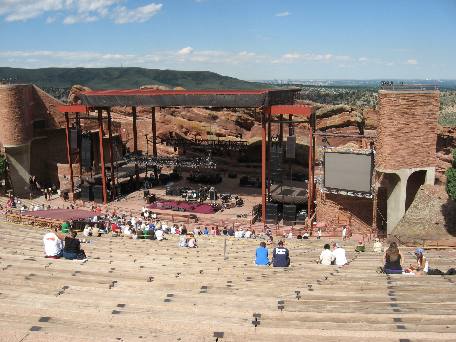 View from top of Red Rocks Ampitheatre 