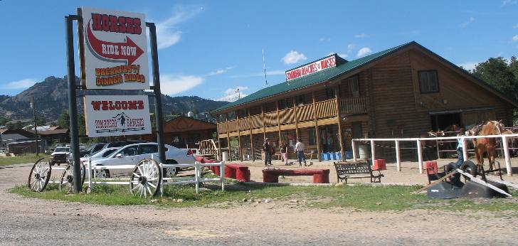 Sombrero Ranch Stables on the east side of Estes Park