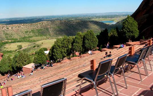 View from top of Red Rocks Amphitheatre looking to southeast