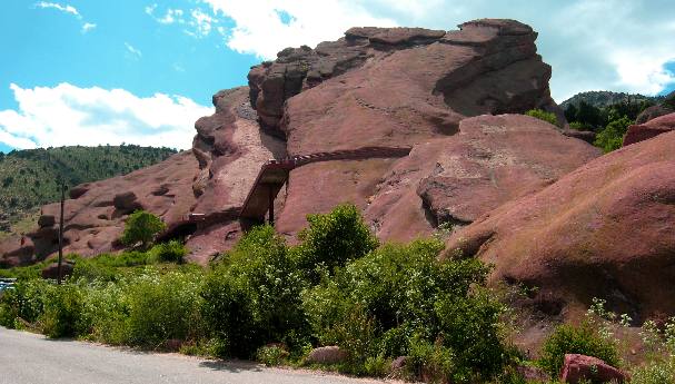 South side of Red Rocks Ampitheatre as viewed from southeast of the ampitheatre
