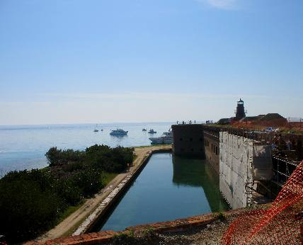 Moat around Ft Jefferson in Dry Tortugas