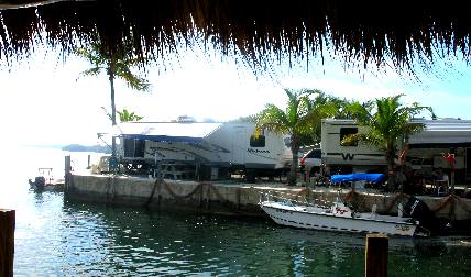Geiger Key RV Park and Marina as viewed from the Smokehouse Restaurant