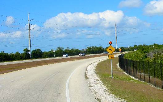 Warning signs for Endangered Key Deer on US-1 and Big Pine Key