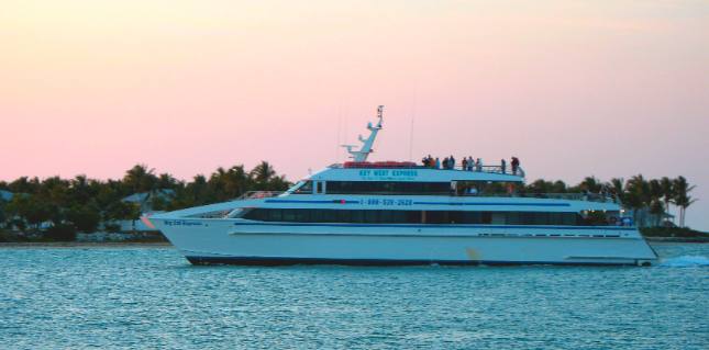 Big Cat  Express leaving Key West at sunset