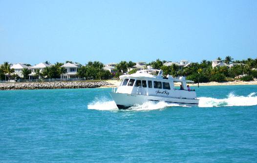 Sunset Key and the Sunset Key Launch returning to the Westin Marina in Key West