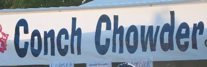 Sign for Conch Chowder