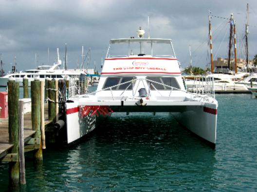 Two reef snorkle catamaran operating out of Key West Bight Marina