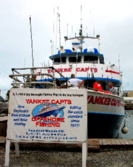 Yankee Capts party fishing boat at dock on Stock Island
