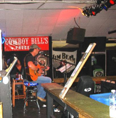 Chas Blakemore performing an acoustic show at Cowboy Bills
