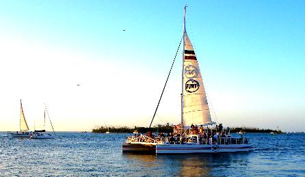 Fury Sunset Sail with Christmas Tree Island in background