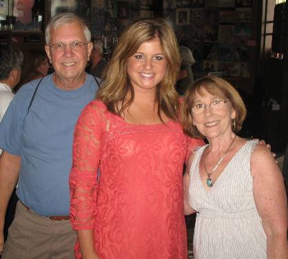 Kinsey Rose with Joyce and Mike Hendrix at Legends Corner
