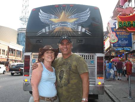 Joyce Hendrix with Mark Conners in Nashville on Broadway Street