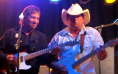 Two of Neal McCoy's guitar players performing at Outlaw Saloon in Cheyenne, Wyoming