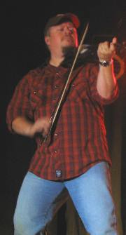 Neal McCoy's fiddle player performing at the Outlaw Saloon in Cheyenne, Wyoming 