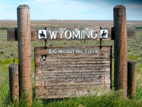 Big Muddy Oil Field Kiosk at a Wyoming Parking Area on I-25 near Glenrock