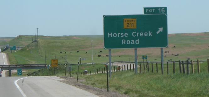 Horse Creek Road is at Exit 16 north of Cheyenne on I-25
