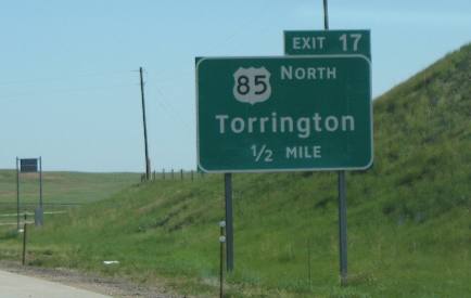 Exit 17 on I-25 north of Cheyenne takes you through Torrington and into the Black Hills of South Dakota