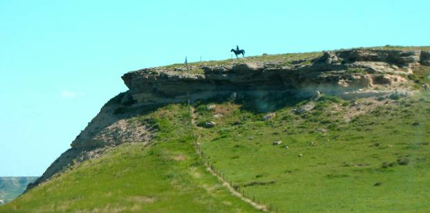 Western art visible from I-25 around Chugwater