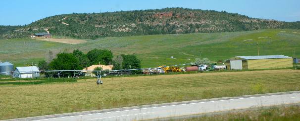 Typical scenery around Glendo, Wyoming on I-25