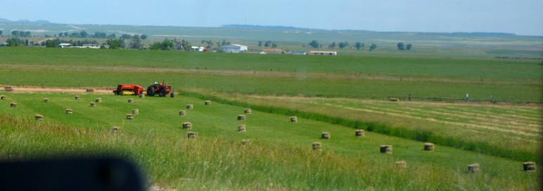 Hay operation view from I-25 north of Wheatland