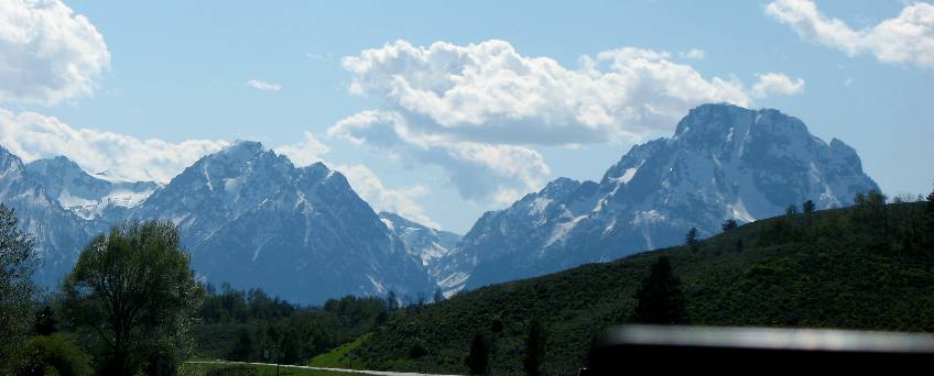 Mt. Moran and the Teton Range from US-26 in the Wind River Range