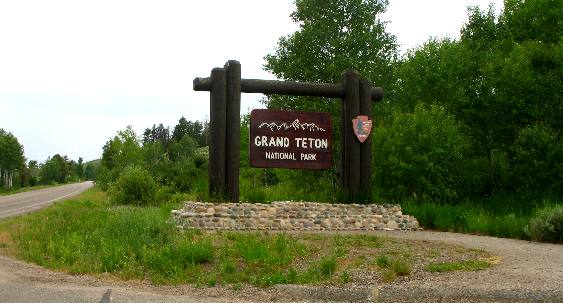 East entrance to Grand Teton National Park