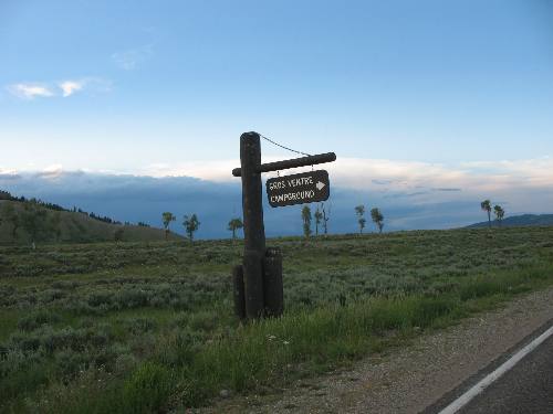 Gros Ventre Campground sign in Grand Teton National Park