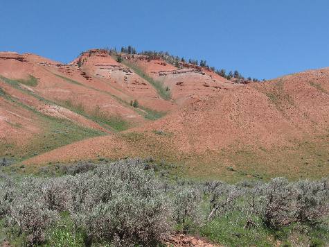 These red cliffs look like pieces of the Chugwater Formation