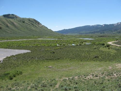 Gros Ventre Mountains nearing the headwaters of the Gros Ventre River east of Kelly, Wyoming