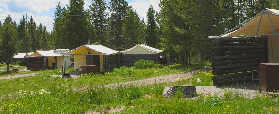 Rental "Tent-Cabins" at Colter Bay Village in Grand Teton National Park